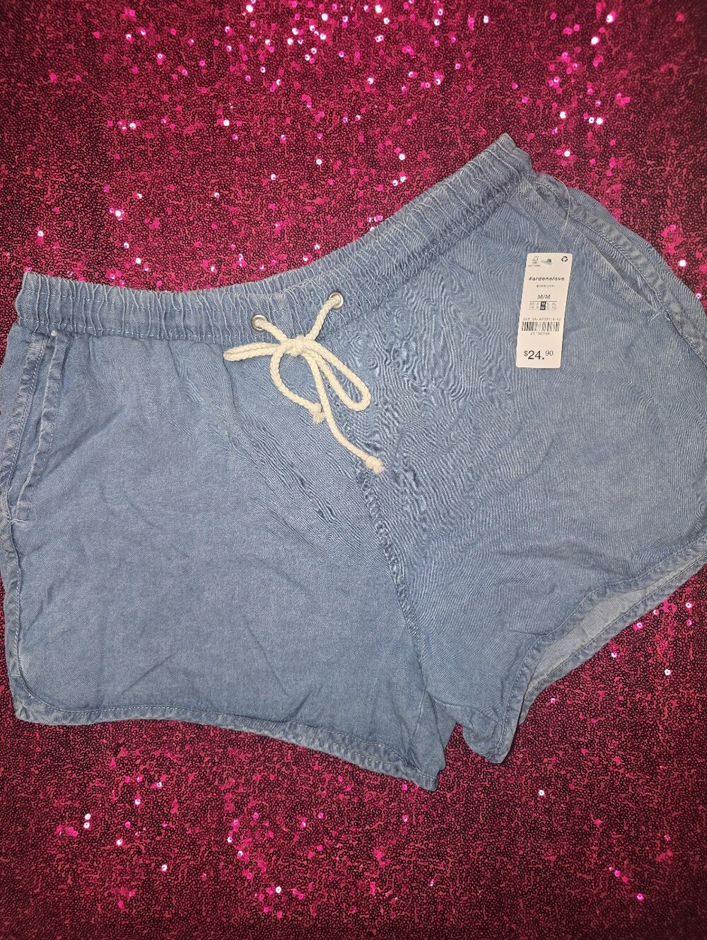 Ardene Light Blue Women's Drawstring Shorts